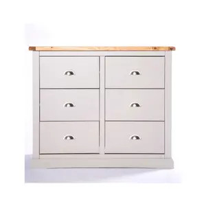 Loreo 6 Drawer Chest of Drawers Chrome Cup Handle