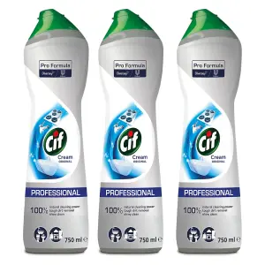 CIF Cream Cleaner Origional White 750ml x 3