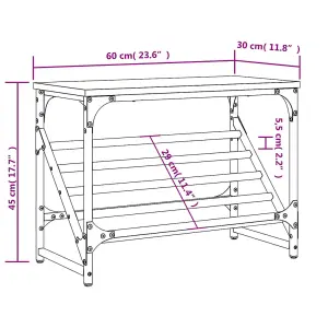 Shoe Rack Grey Sonoma 60x30x45 cm Engineered Wood