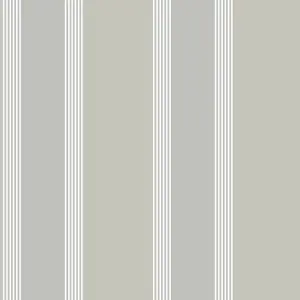 Galerie Italian Style Grey Classic Vertical Stripe Design Wallpaper Roll