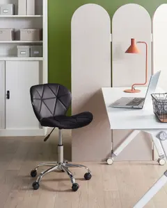 Beliani Retro Desk Chair Black VALETTA