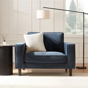 DUSK Soho Loveseat - Dark Blue - Matte Velvet