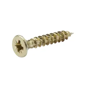 TurboDrive PZ Yellow-passivated Steel Screw (Dia)4mm (L)25mm, Pack of 20