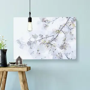 Branch Of A White Magnolia Tree In Abstract - Wrapped Canvas Print 50.8 cm H x 35.6 cm W