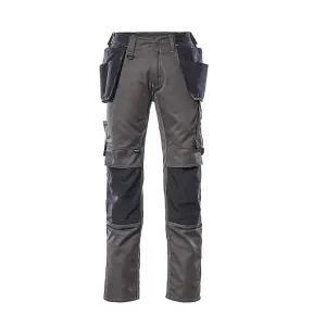 Mascot Unique Lightweight Trousers with Holster Pockets (Dark Anthracite/Black)  (28.5) (Leg Length - Regular)