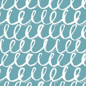 Fresco Blue Sea swirl Smooth Wallpaper Sample