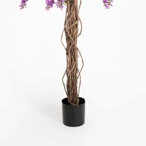 Blooming Artificial - Luxury Faux Wisteria Tree - Purple, Liana Stem, Indoor Use