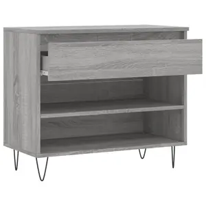 Berkfield Shoe Cabinet Grey Sonoma 70x36x60 cm Engineered Wood