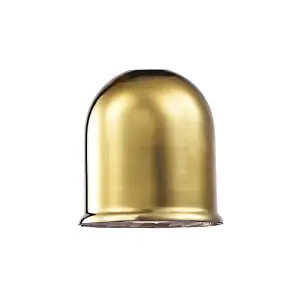 Contemporary Bell Shaped Gold Plated Glass Pendant Light Shade with Lower Rim