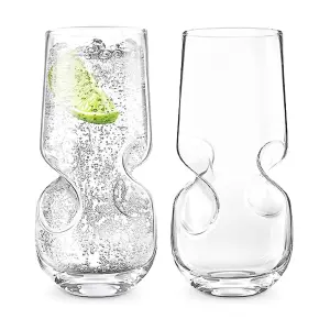 Original Products Final Touch Bubbles Seltzer Bubbly Beverage Glasses 500ml Set of 2 Clear