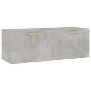 Berkfield Wall Cabinet Concrete Grey 100x36.5x35 cm Engineered Wood