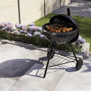 GoodHome Kiowa Black Charcoal BBQ