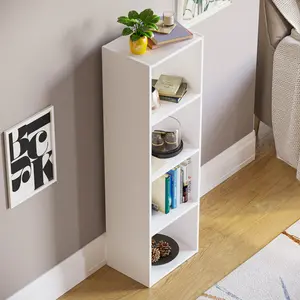 Gerardi Standard Bookcase White / 106 cm H x 32 cm W