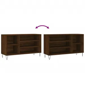 Berkfield Shoe Cabinet Brown Oak 102x36x60 cm Engineered Wood