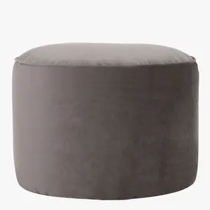 icon Natalia Velvet Armchair Bean Bag and Pouffe Set Charcoal Grey Giant Bean Bag Chair