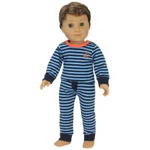 Sophia's by Teamson Kids Pajama Shirt and Pants 2 Piece Set for 18" Boy Dolls