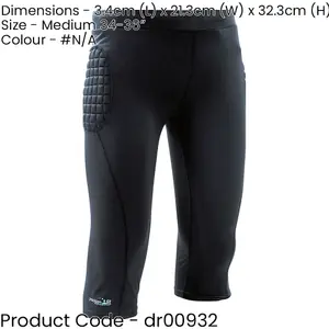 ADULT 34-36 Inch Padded Goal-Keeping 3/4 Length Trousers - EVA Leg Pants Bottoms