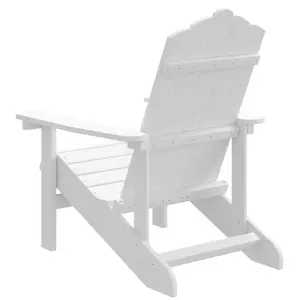 Berkfield Garden Adirondack Chair HDPE White