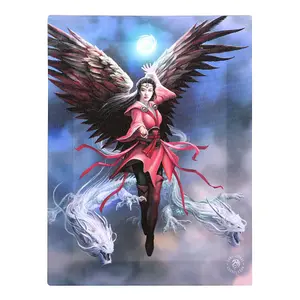 Anne Stokes Air Element Sorceress Canvas Plaque Blue/Red/White (25cm x 19cm)