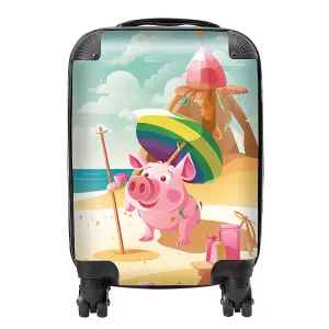 Piglet On A Beach Holiday Suitcase - Small