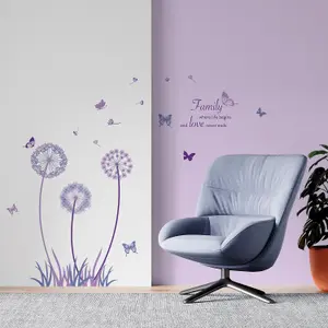 Purple Dandelion Flower Stickers Stock Clearance