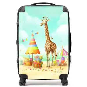 Giraffe On A Beach Holiday Suitcase - Medium