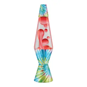 The Original Lava Lamp Company, Pinwheel Tie Dye Retro Lava Lamp, 14.5" Tall