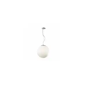 Luminosa Mapa Bianco 1 Light Small Globe Ceiling Pendant White, E27