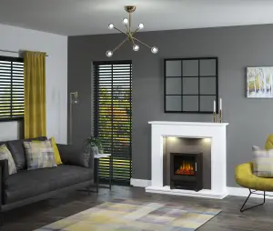 Be Modern Nightingale White, grey & black Freestanding Electric Stove suite