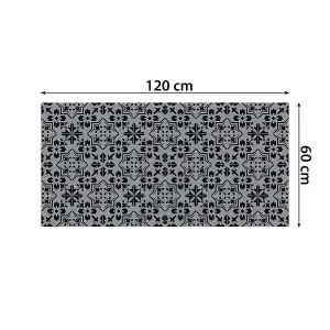 Dark Cement Seamless Floral Pattern Self-adhesive kitchen, bathroom, home floor