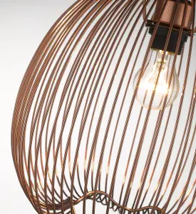 Luminosa Spring Wire Ceiling Pendant Copper, E27