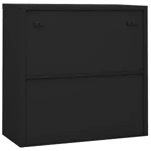 Berkfield Office Cabinet with Sliding Door Anthracite 90x40x90 cm Steel