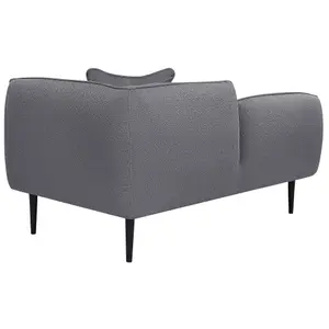 Right Hand Boucle Chaise Lounge Dark Grey CHEVANNES