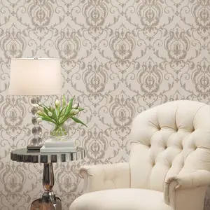 Galerie Ornamenta 2 Beige Ornamenta Damask Embossed Wallpaper