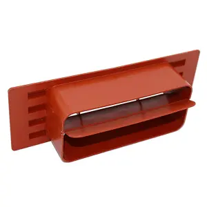 Kair Terracotta Airbrick Grille with Damper Flap for 150mm x 70mm Ducting