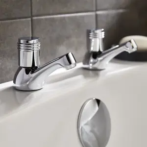 GoodHome Annagh Bath Pillar Tap, Pack of 2