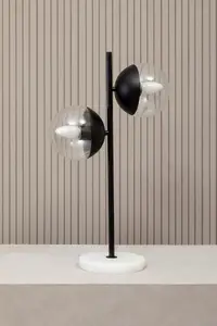 Interiors By Premier Handcrafted Black Finish Metal Table Lamp, Minimalist Design Bedside Lamp, Versatile Lamp On A Table