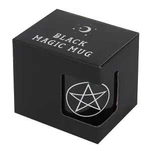 Black Ceramic Mug With a Pentagram Design (500ml)