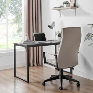 Furniturebox UK Centro Cappuccino Beige Velvet Office Chair