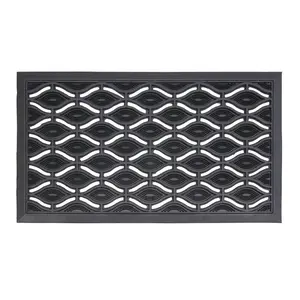 Elipses Rubber Door Mat Boot Trays & Scraper