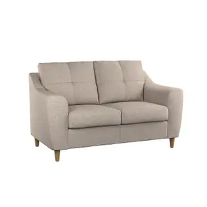 Baxter Oatmeal Tufted Fabric 2 Seater Sofa