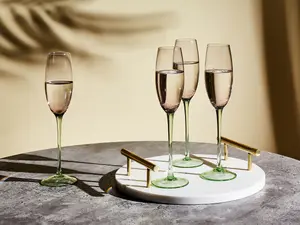 Set of 4 Champagne Flutes DIOPSIDE Pink