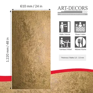 Gold Metal Veneer 122 x 61cm Sheet