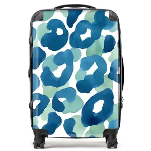 Watercolour Leopard Print Suitcase - Medium