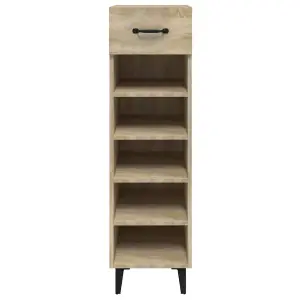 Shoe Cabinet Sonoma Oak 30x35x105 cm Engineered Wood