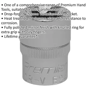 Premium E24 TRX Star Socket Bit - 1/2" Drive with Knurled Grip for Maximum Control