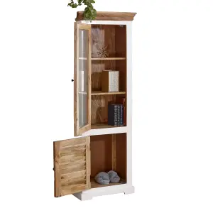 Breo Solid Mango Wood Bookcase - White