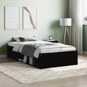 Berkfield Bed Frame Black 100x200 cm