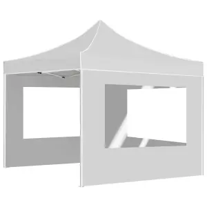 Berkfield Professional Folding Party Tent with Walls Aluminium 3x3 m White