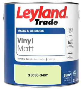 Leyland Trade Vinyl Matt Walls & Ceilings Emulsion Paint (S 0530-G40Y) 2.5L